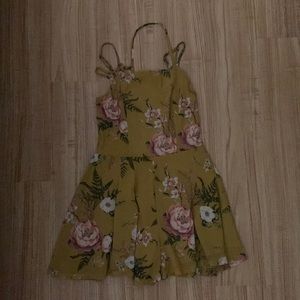 Yellow floral romper